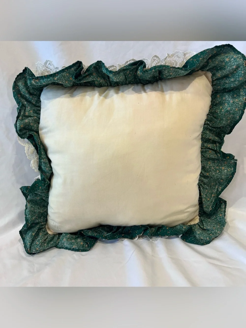 Handmade Christmas Welcome Cottage Pillow 16”